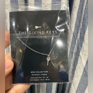 NWT womens key necklace by the giving keys